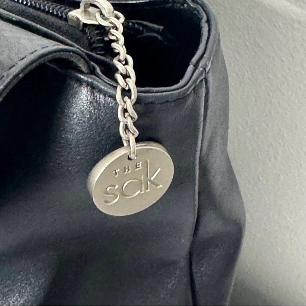 The Sak Black Leather Tote Bag
